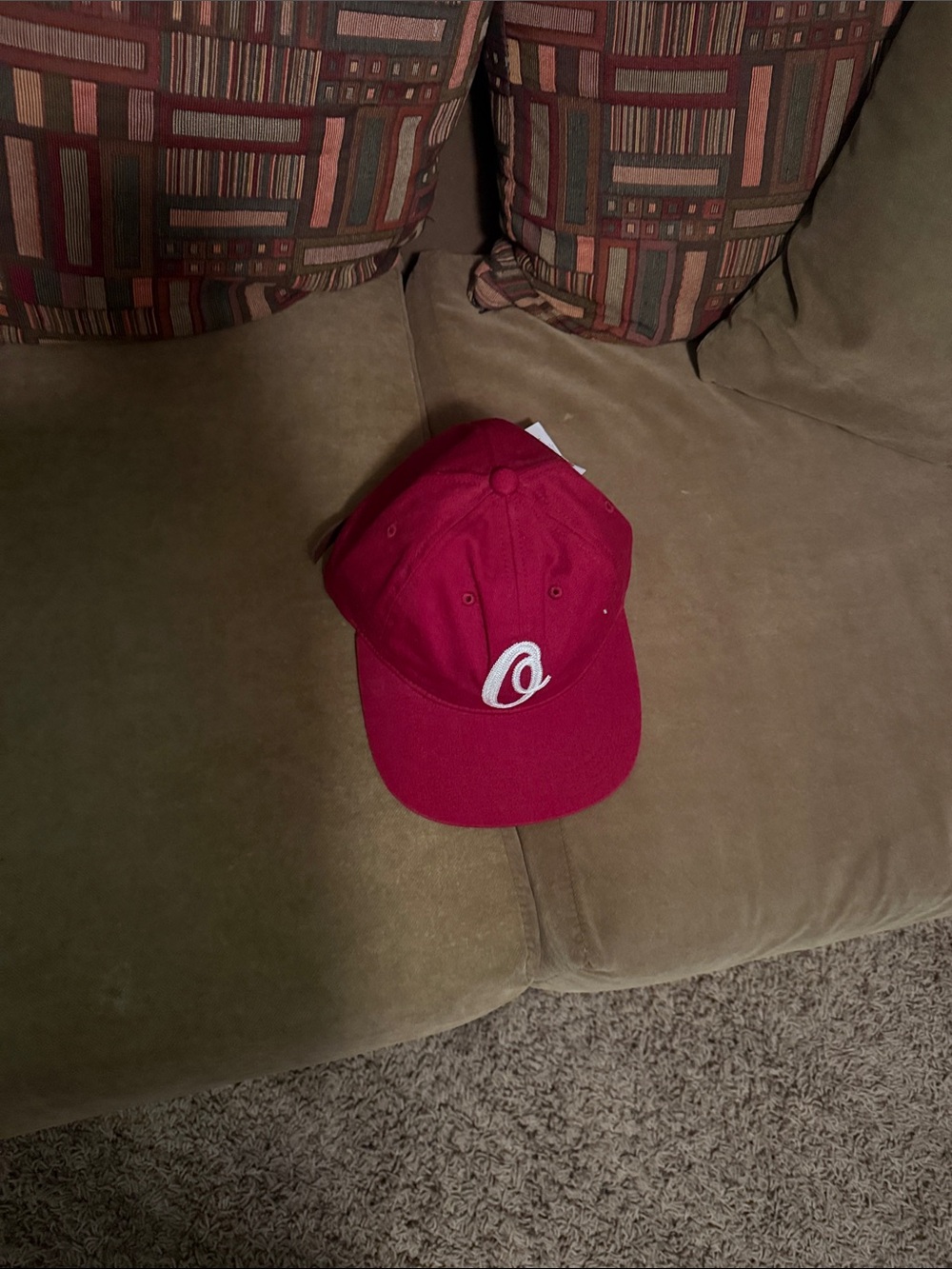 Obey Red Baseball Cap with White 'O' Logo